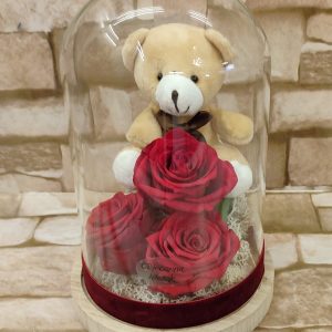 Veliko zvono sa deh. ružama + medo 108Z